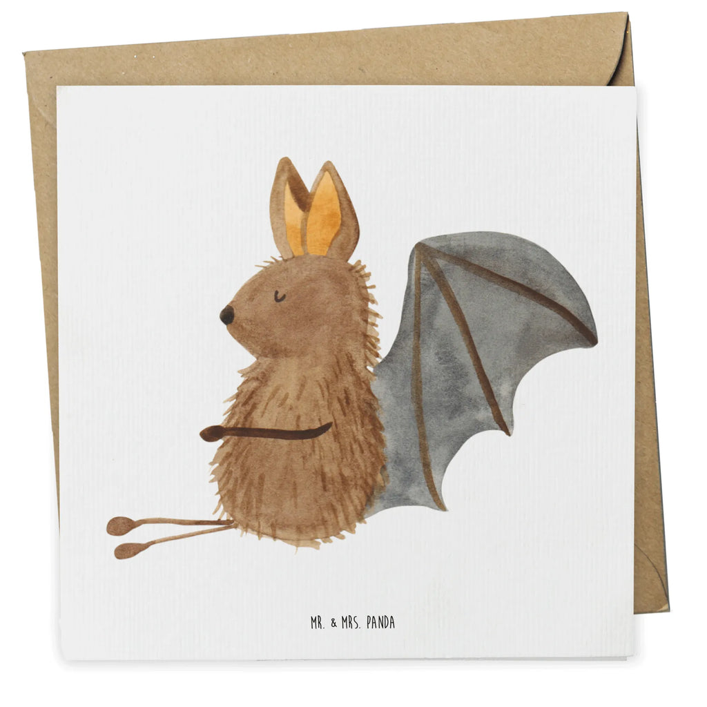 Deluxe Karte Fledermaus Sitzen Grußkarte, Klappkarte, Glückwunschkarte, Hochzeitskarte, Hochwertige Grußkarte, Karte, Einladungskarte, Geburtstagskarte, Hochwertige Klappkarte, Tiermotive, Gute Laune, lustige Sprüche, Tiere, Fledermäuse, Fledermaus, Motivation, entspannen