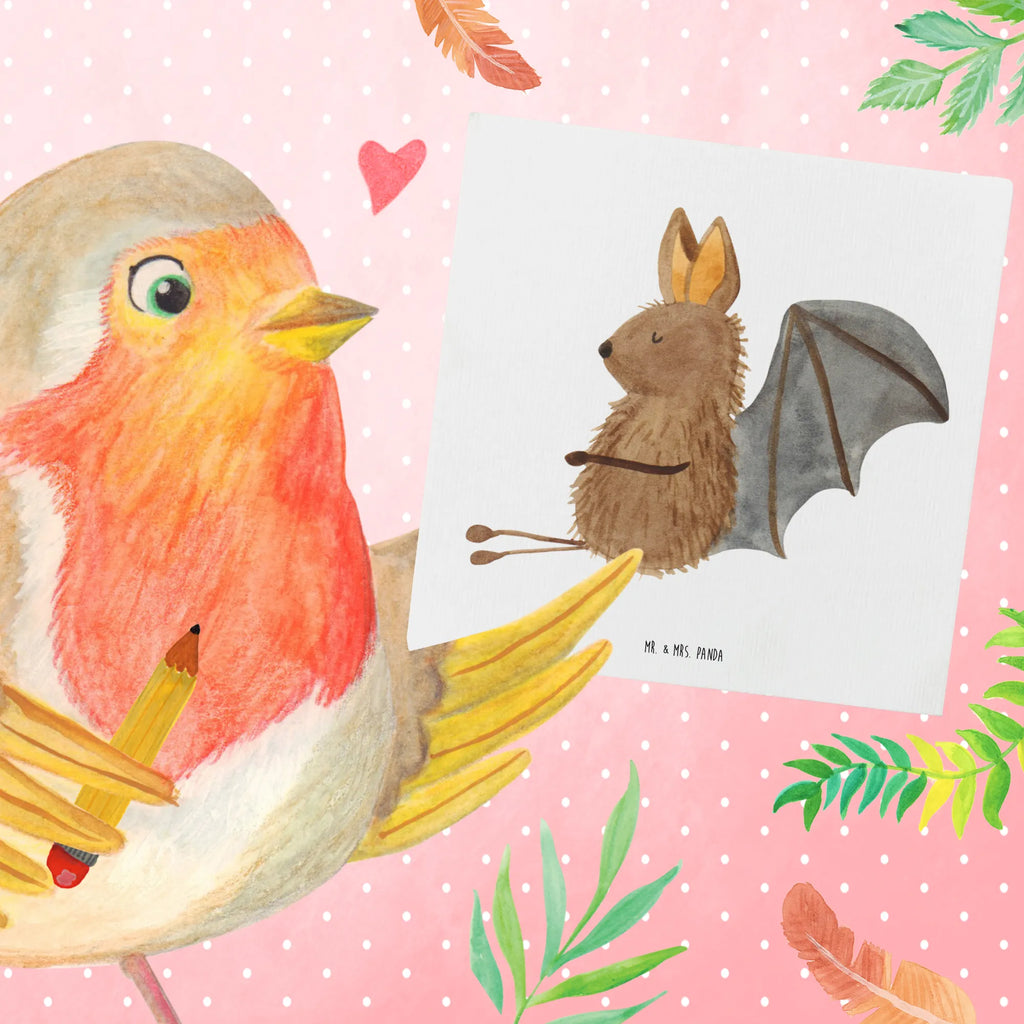 Deluxe Karte Fledermaus Sitzen Grußkarte, Klappkarte, Glückwunschkarte, Hochzeitskarte, Hochwertige Grußkarte, Karte, Einladungskarte, Geburtstagskarte, Hochwertige Klappkarte, Tiermotive, Gute Laune, lustige Sprüche, Tiere, Fledermäuse, Fledermaus, Motivation, entspannen