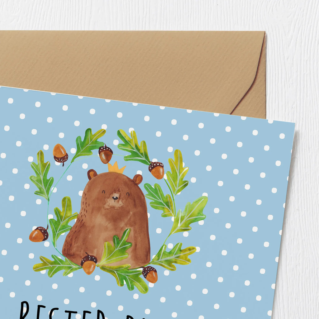 Deluxe Karte Bär König Hochwertige Klappkarte, Karte, Einladungskarte, Geburtstagskarte, Hochwertige Grußkarte, Hochzeitskarte, Klappkarte, Glückwunschkarte, Grußkarte, Bär, Teddy, Teddybär, bester Vater, Daddy, bester Papa, Papa, Papi, Dad, Vatertag, Vater, Papa Bär, weltbester Papa