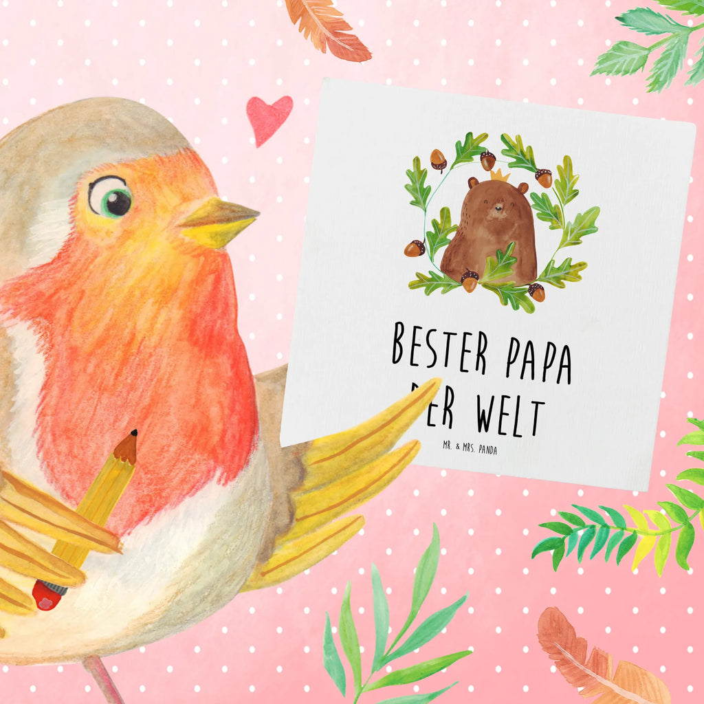 Deluxe Karte Bär König Hochwertige Klappkarte, Karte, Einladungskarte, Geburtstagskarte, Hochwertige Grußkarte, Hochzeitskarte, Klappkarte, Glückwunschkarte, Grußkarte, Bär, Teddy, Teddybär, bester Vater, Daddy, bester Papa, Papa, Papi, Dad, Vatertag, Vater, Papa Bär, weltbester Papa