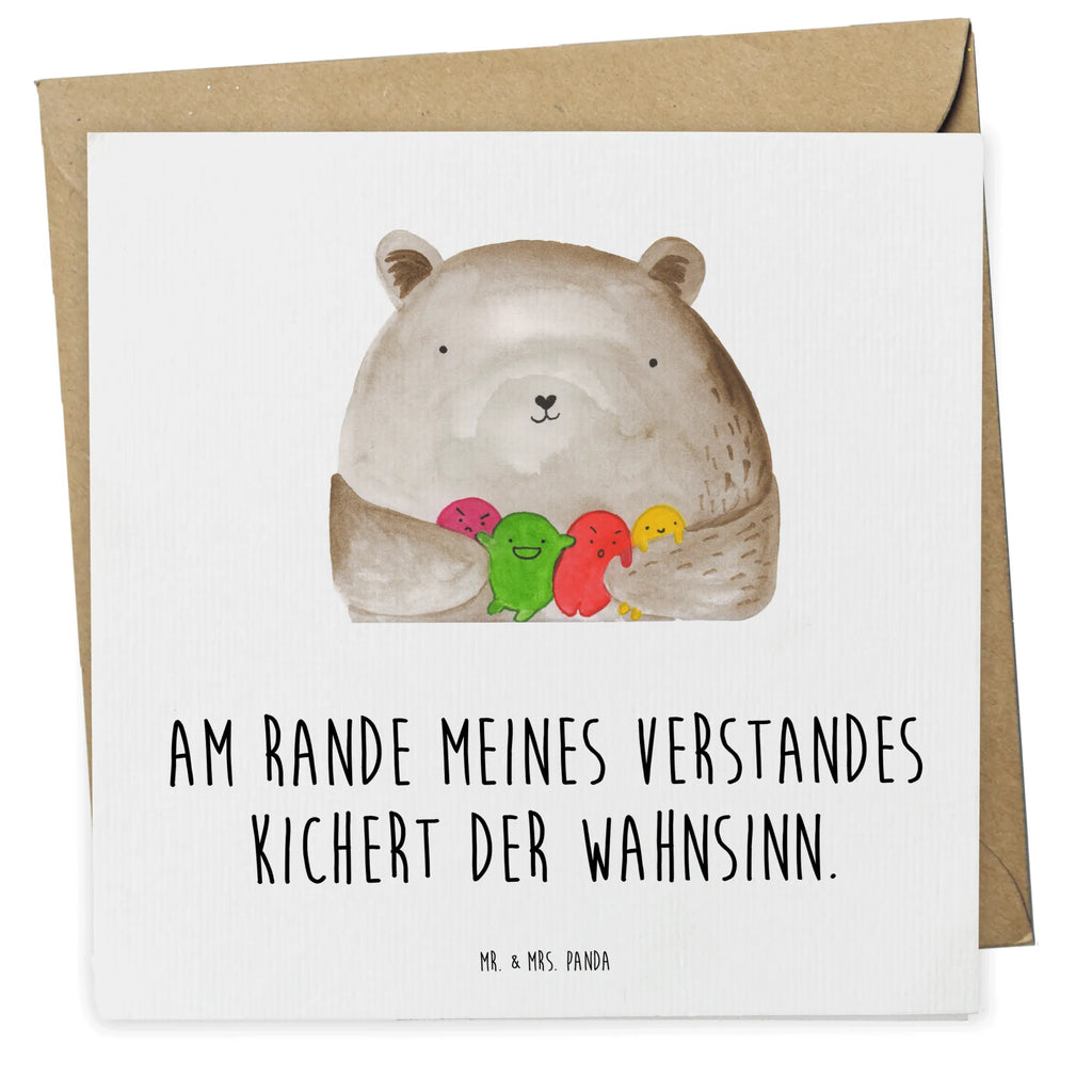 Deluxe Karte Bär Gefühl Hochwertige Grußkarte, Karte, Geburtstagskarte, Hochwertige Klappkarte, Glückwunschkarte, Hochzeitskarte, Klappkarte, Grußkarte, Einladungskarte, Bär, Teddy, Teddybär, Durchgedreht, Verrückt, Wahnsinn