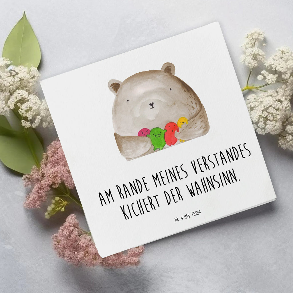 Deluxe Karte Bär Gefühl Hochwertige Grußkarte, Karte, Geburtstagskarte, Hochwertige Klappkarte, Glückwunschkarte, Hochzeitskarte, Klappkarte, Grußkarte, Einladungskarte, Bär, Teddy, Teddybär, Durchgedreht, Verrückt, Wahnsinn