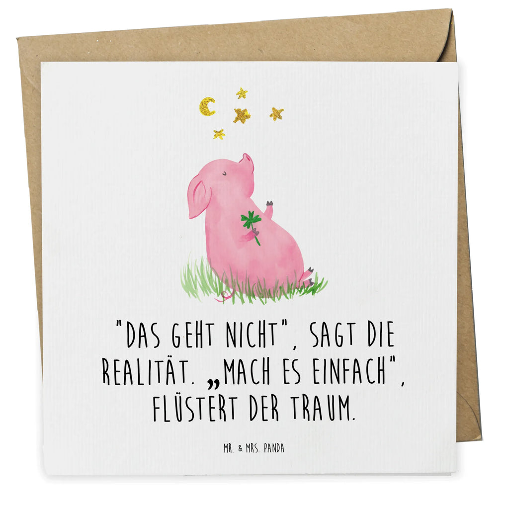 Deluxe Karte Schwein Glück Glückwunschkarte, Karte, Hochwertige Klappkarte, Grußkarte, Hochzeitskarte, Einladungskarte, Geburtstagskarte, Klappkarte, Hochwertige Grußkarte, Tiermotive, Gute Laune, lustige Sprüche, Tiere, Träume, Sterne, Glücksbringer, Sernchen, Schweinchen, Ziele, Glücksschwein. Glück, Schwein, Motivation