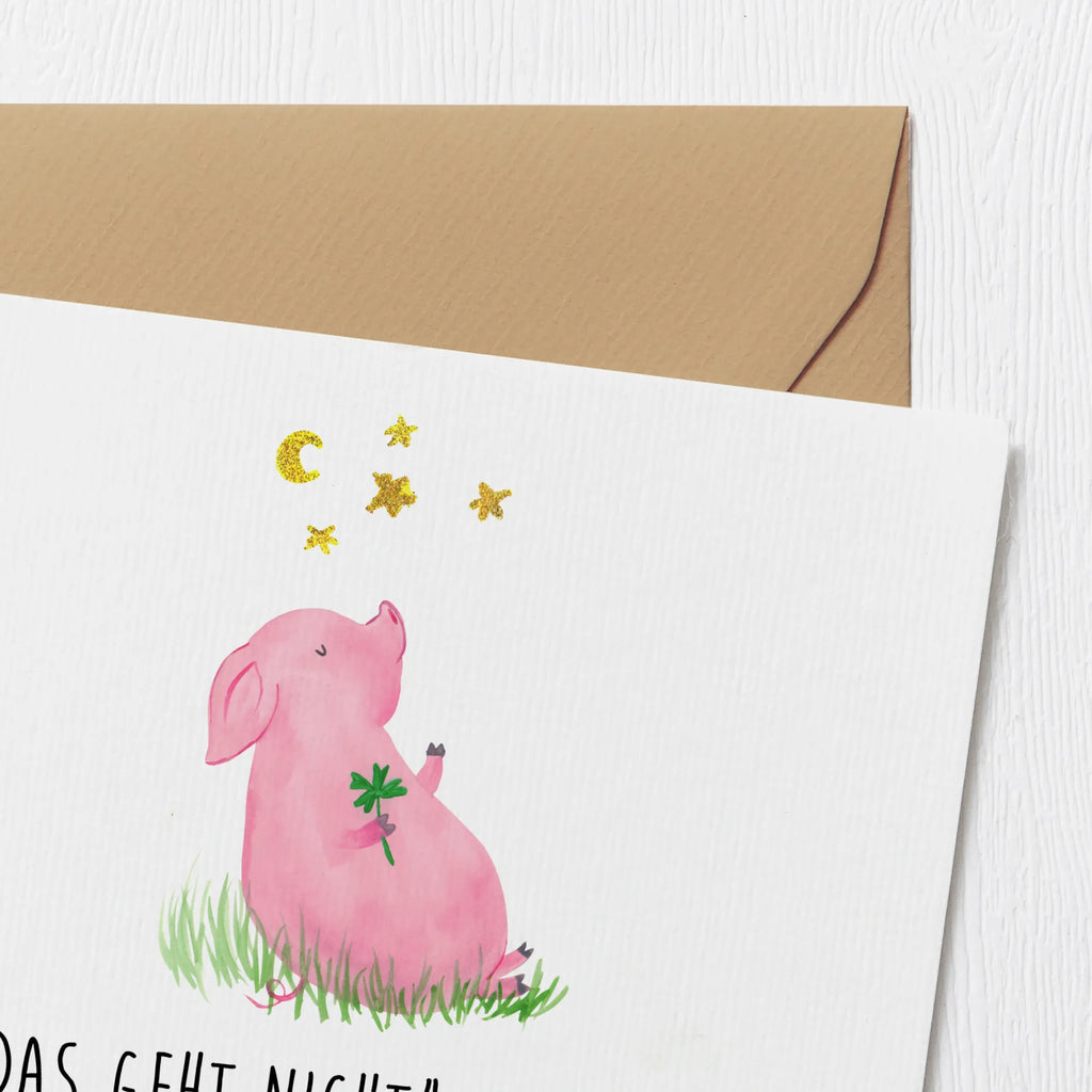 Deluxe Karte Schwein Glück Glückwunschkarte, Karte, Hochwertige Klappkarte, Grußkarte, Hochzeitskarte, Einladungskarte, Geburtstagskarte, Klappkarte, Hochwertige Grußkarte, Tiermotive, Gute Laune, lustige Sprüche, Tiere, Träume, Sterne, Glücksbringer, Sernchen, Schweinchen, Ziele, Glücksschwein. Glück, Schwein, Motivation