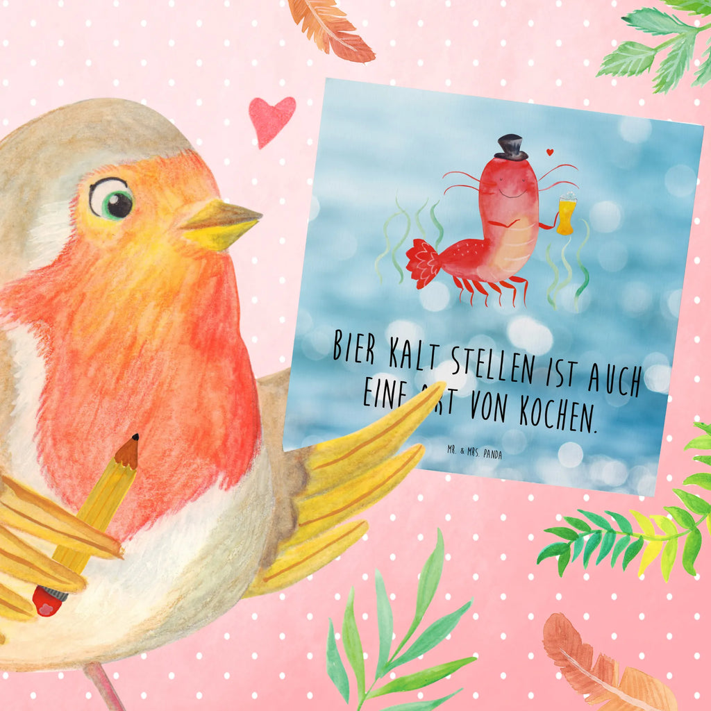 Deluxe Card lobster Wheat Einladungskarte, Hochzeitskarte, Karte, Hochwertige Grußkarte, Glückwunschkarte, Geburtstagskarte, Grußkarte, Klappkarte, Hochwertige Klappkarte, Meerestiere, Meer, Urlaub, Junggesellin, Männerhaushalt, Kneipe, Kochen, Gasthaus, Junggeselle, Bierliebhaber, Garnelen, Bier, Wirtschaft, Garnele