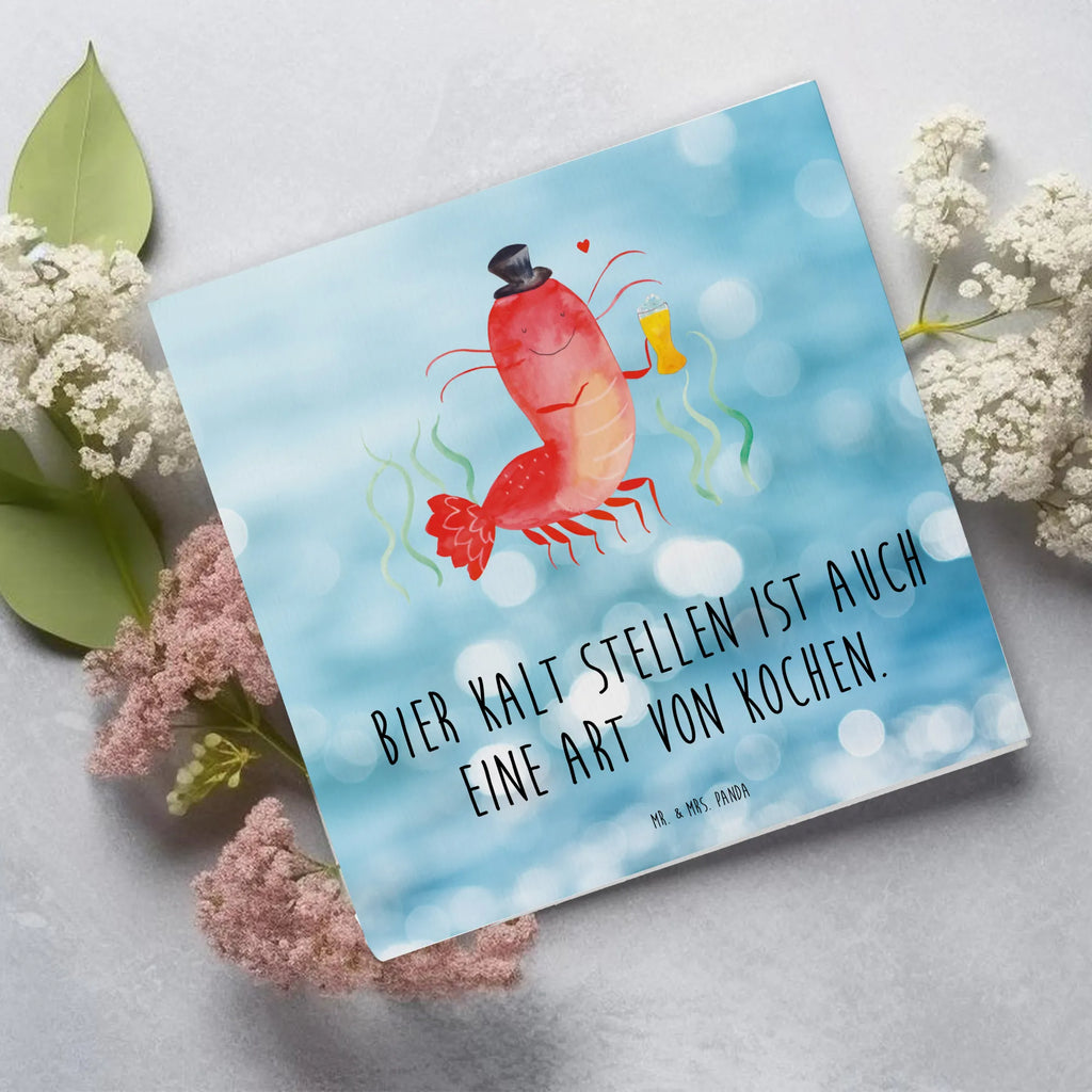 Deluxe Card lobster Wheat Einladungskarte, Hochzeitskarte, Karte, Hochwertige Grußkarte, Glückwunschkarte, Geburtstagskarte, Grußkarte, Klappkarte, Hochwertige Klappkarte, Meerestiere, Meer, Urlaub, Junggesellin, Männerhaushalt, Kneipe, Kochen, Gasthaus, Junggeselle, Bierliebhaber, Garnelen, Bier, Wirtschaft, Garnele