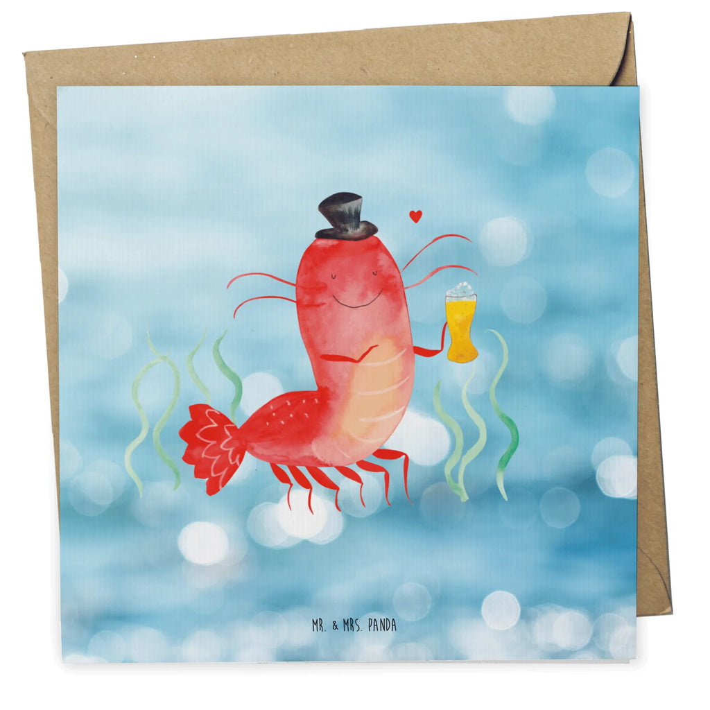 Deluxe Card lobster Wheat Einladungskarte, Hochzeitskarte, Karte, Hochwertige Grußkarte, Glückwunschkarte, Geburtstagskarte, Grußkarte, Klappkarte, Hochwertige Klappkarte, Meerestiere, Meer, Urlaub, Junggesellin, Männerhaushalt, Kneipe, Kochen, Gasthaus, Junggeselle, Bierliebhaber, Garnelen, Bier, Wirtschaft, Garnele