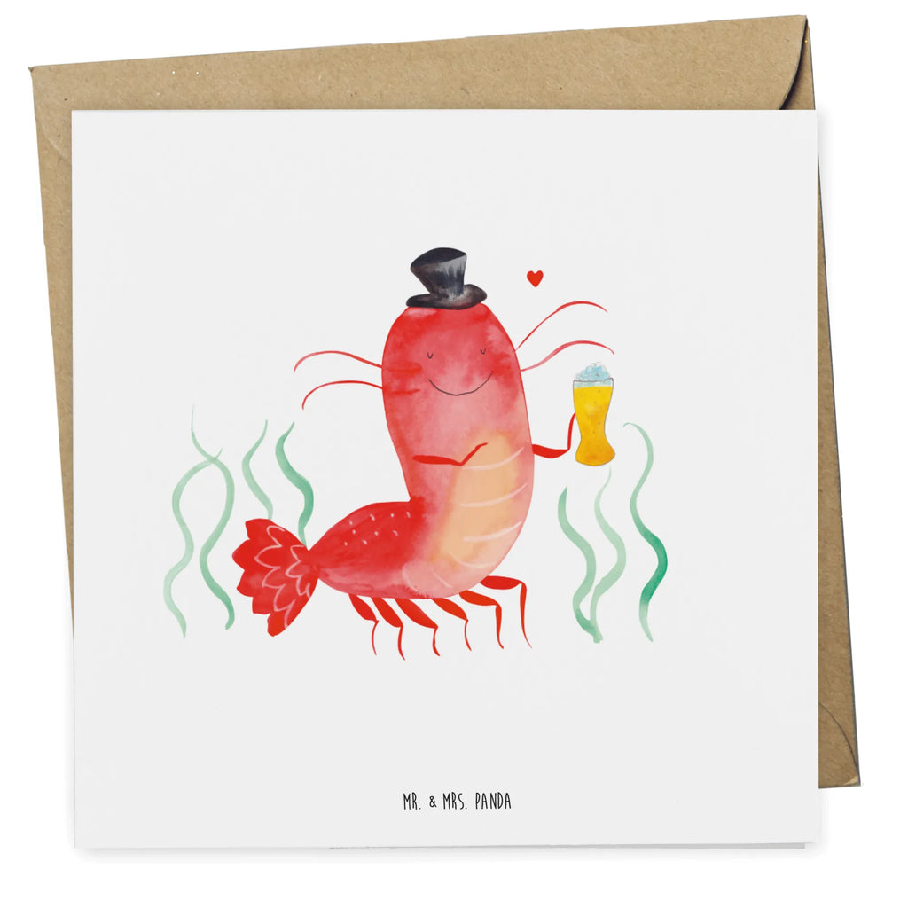 Deluxe Card lobster Wheat Einladungskarte, Hochzeitskarte, Karte, Hochwertige Grußkarte, Glückwunschkarte, Geburtstagskarte, Grußkarte, Klappkarte, Hochwertige Klappkarte, Meerestiere, Meer, Urlaub, Junggesellin, Männerhaushalt, Kneipe, Kochen, Gasthaus, Junggeselle, Bierliebhaber, Garnelen, Bier, Wirtschaft, Garnele