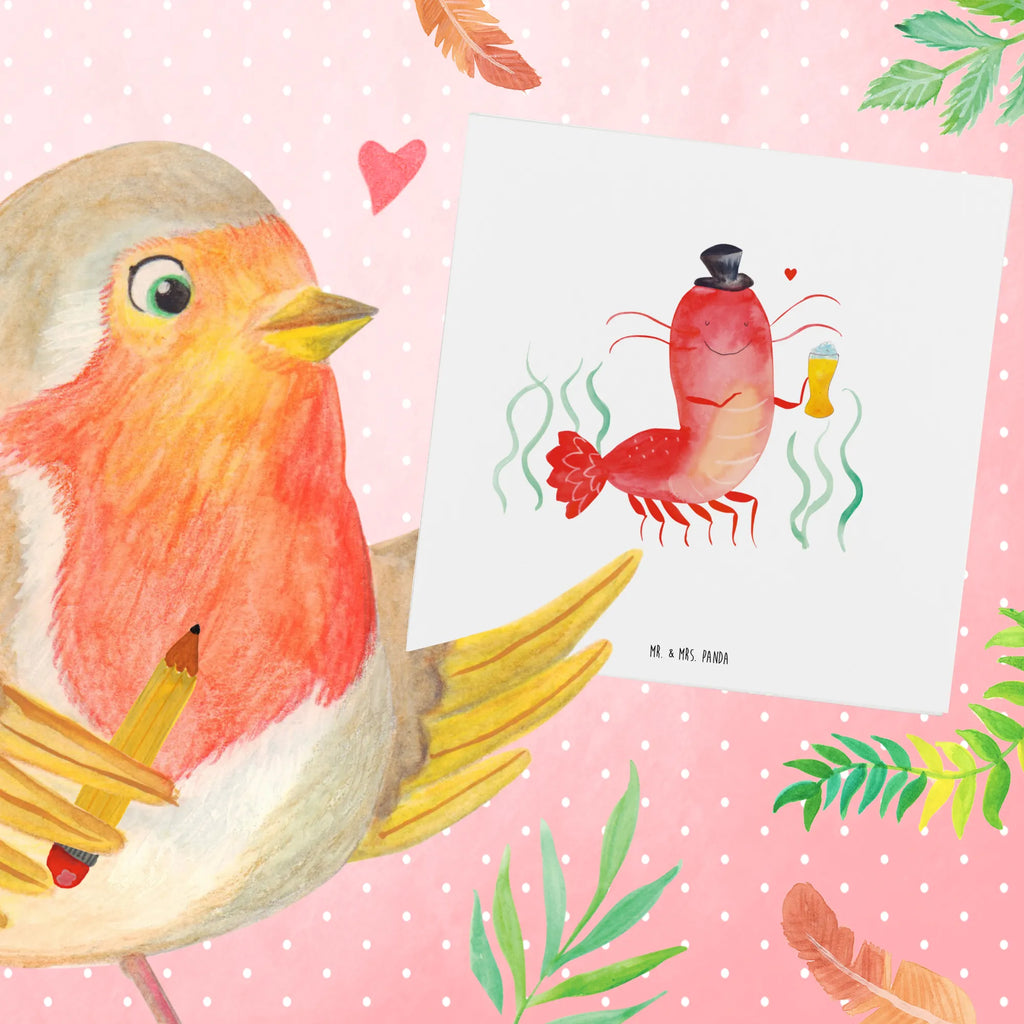 Deluxe Card lobster Wheat Einladungskarte, Hochzeitskarte, Karte, Hochwertige Grußkarte, Glückwunschkarte, Geburtstagskarte, Grußkarte, Klappkarte, Hochwertige Klappkarte, Meerestiere, Meer, Urlaub, Junggesellin, Männerhaushalt, Kneipe, Kochen, Gasthaus, Junggeselle, Bierliebhaber, Garnelen, Bier, Wirtschaft, Garnele