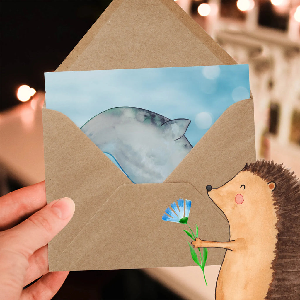 Deluxe Card Narwhal Hochwertige Klappkarte, Einladungskarte, Glückwunschkarte, Karte, Hochwertige Grußkarte, Klappkarte, Hochzeitskarte, Grußkarte, Geburtstagskarte, Meerestiere, Meer, Urlaub, Junggesellin, Putzen, Kinderzimmer, Hausfrau, Wal, Narwal, aufräumen