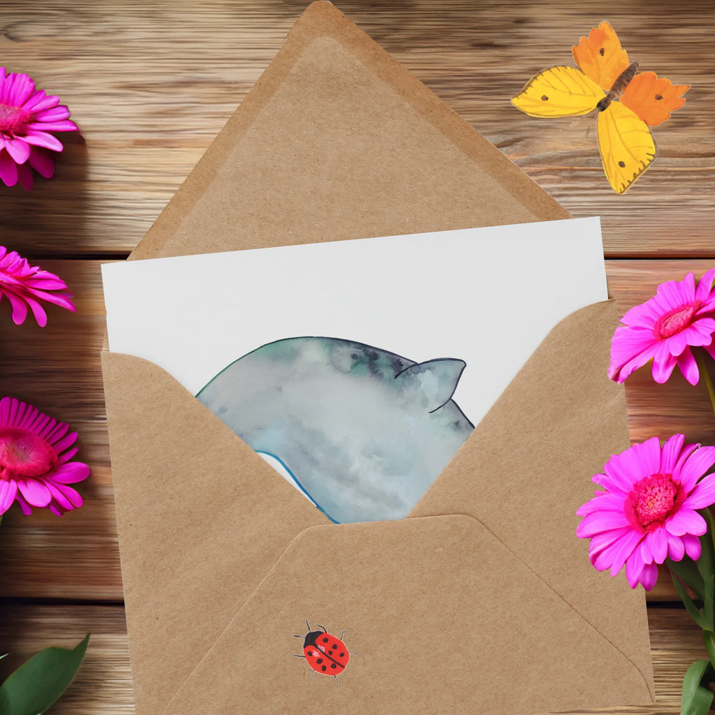 Deluxe Card Narwhal Hochwertige Klappkarte, Einladungskarte, Glückwunschkarte, Karte, Hochwertige Grußkarte, Klappkarte, Hochzeitskarte, Grußkarte, Geburtstagskarte, Meerestiere, Meer, Urlaub, Junggesellin, Putzen, Kinderzimmer, Hausfrau, Wal, Narwal, aufräumen