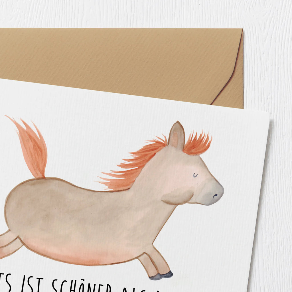 Deluxe Karte Pferd Springen Hochwertige Grußkarte, Karte, Klappkarte, Einladungskarte, Grußkarte, Geburtstagskarte, Hochwertige Klappkarte, Glückwunschkarte, Hochzeitskarte, Bauernhof, Hoftiere, Landwirt, Landwirtin, Pferde, Pony, reiten, Pferd, ausreiten, Pferdebesitzer, Stall, Pferdestall