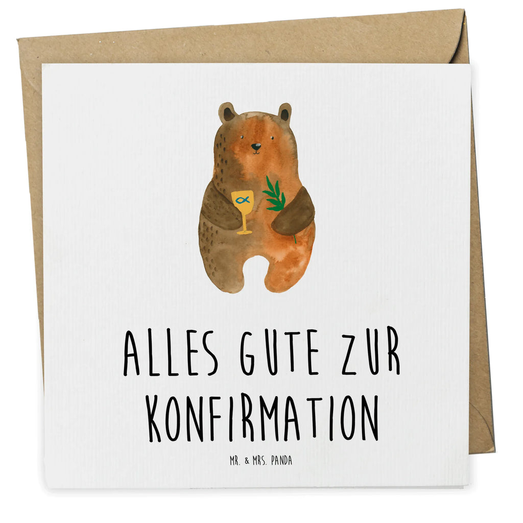 Deluxe Karte Bär Konfirmation Hochwertige Klappkarte, Hochzeitskarte, Einladungskarte, Glückwunschkarte, Hochwertige Grußkarte, Grußkarte, Geburtstagskarte, Karte, Klappkarte, Bär, Teddy, Teddybär, evangelisch, Kirche, Gottesdienst, Konfirmation