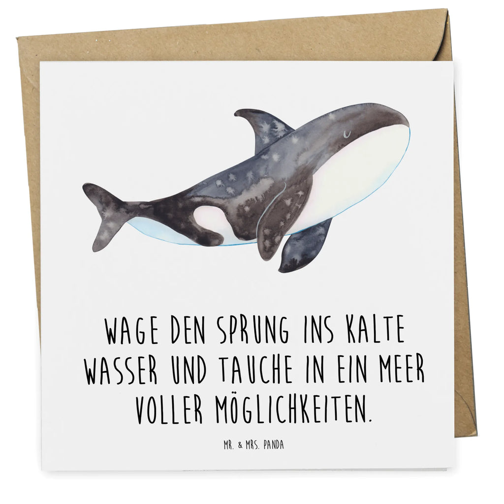 Deluxe Card Orca doppelkarte, Klappkarte, anlasskarte, Glückwunschkarte, faltkarte, Grußkarte, Urlaub, Meer, Meerestiere, Arbeit, Startup, Orca, Selbstliebe, Möglichkeiten, Killerwal, Neustart, Motivation, Büro, Orcas, Wal