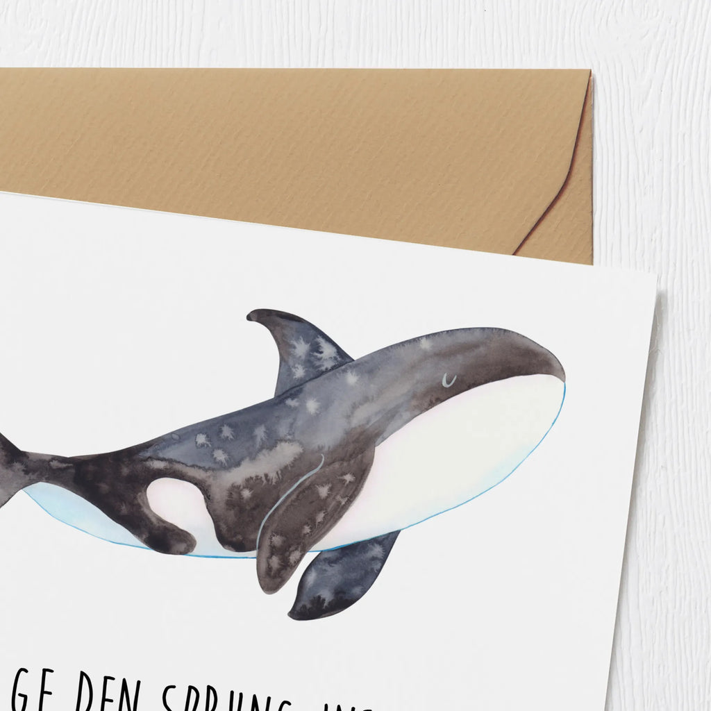 Deluxe Card Orca doppelkarte, Klappkarte, anlasskarte, Glückwunschkarte, faltkarte, Grußkarte, Urlaub, Meer, Meerestiere, Arbeit, Startup, Orca, Selbstliebe, Möglichkeiten, Killerwal, Neustart, Motivation, Büro, Orcas, Wal