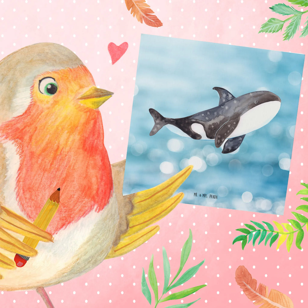 Deluxe Card Orca doppelkarte, Klappkarte, anlasskarte, Glückwunschkarte, faltkarte, Grußkarte, Urlaub, Meer, Meerestiere, Arbeit, Startup, Orca, Selbstliebe, Möglichkeiten, Killerwal, Neustart, Motivation, Büro, Orcas, Wal