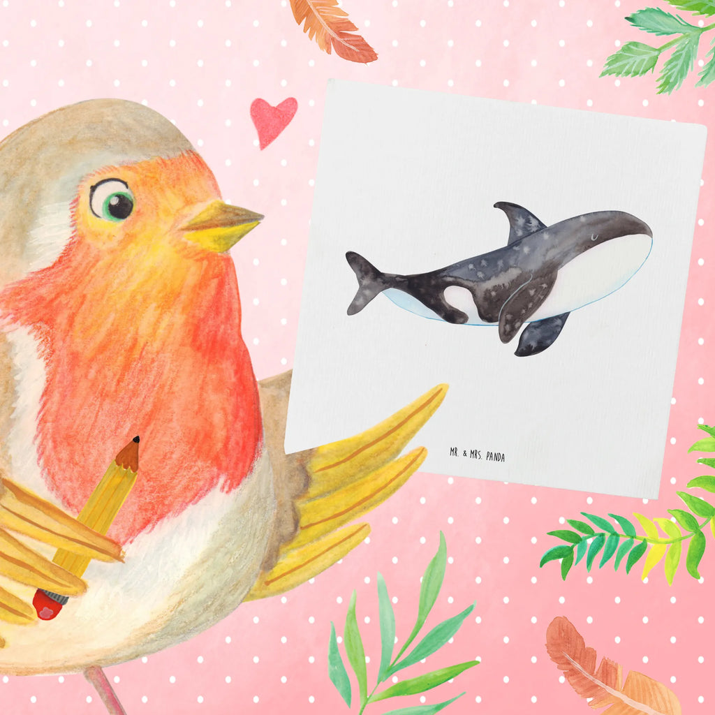 Deluxe Card Orca doppelkarte, Klappkarte, anlasskarte, Glückwunschkarte, faltkarte, Grußkarte, Urlaub, Meer, Meerestiere, Arbeit, Startup, Orca, Selbstliebe, Möglichkeiten, Killerwal, Neustart, Motivation, Büro, Orcas, Wal