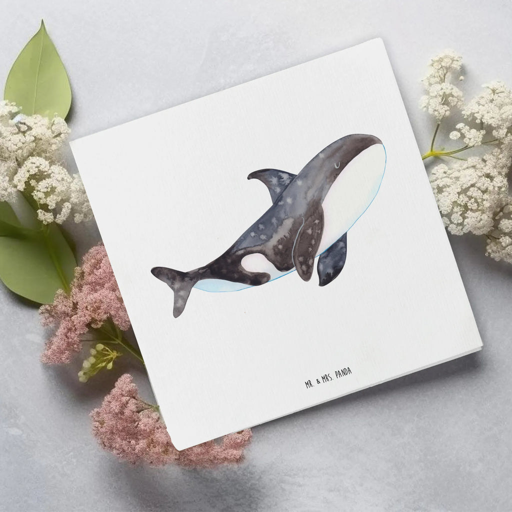 Deluxe Card Orca doppelkarte, Klappkarte, anlasskarte, Glückwunschkarte, faltkarte, Grußkarte, Urlaub, Meer, Meerestiere, Arbeit, Startup, Orca, Selbstliebe, Möglichkeiten, Killerwal, Neustart, Motivation, Büro, Orcas, Wal