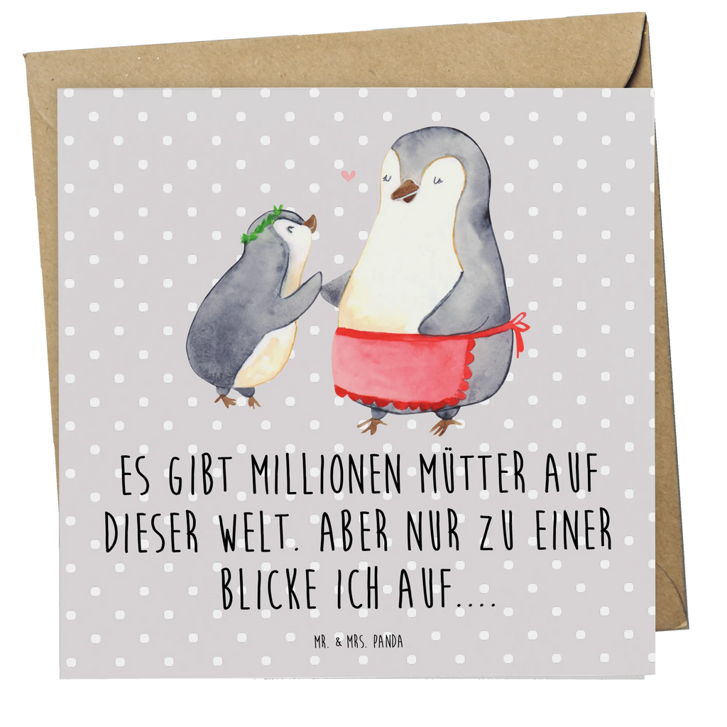 Deluxe Card Penguin with child Karte, Geburtstagskarte, Glückwunschkarte, Hochwertige Grußkarte, Hochwertige Klappkarte, Hochzeitskarte, Klappkarte, Einladungskarte, Grußkarte, Familie, Vatertag, Muttertag, Bruder, Schwester, Mama, Papa, Oma, Opa, Mutter, Mutti, Geschenk, Mami, Geburststag