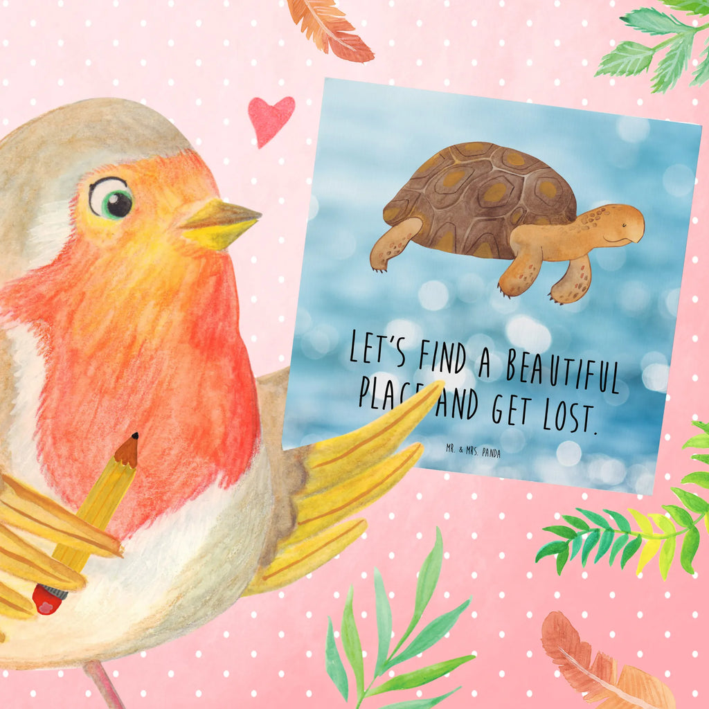 Deluxe Karte Schildkröte Marschieren Glückwunschkarte, Karte, Hochwertige Grußkarte, Klappkarte, Geburtstagskarte, Grußkarte, Hochzeitskarte, Hochwertige Klappkarte, Einladungskarte, Meerestiere, Meer, Urlaub, Schildkröte, Lieblingsmensch, get lost, Inspiration, Schildkröten, Reiselust, Neustart, Abenteuer, Motivation