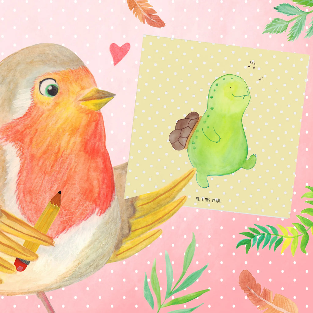 Deluxe Karte Schildkröte Pfeifen Einladungskarte, Geburtstagskarte, Hochzeitskarte, Karte, Hochwertige Grußkarte, Grußkarte, Hochwertige Klappkarte, Klappkarte, Glückwunschkarte, Schildkröte, fröhlich, Lebensfreude, Motivation, Depression, Trennung, Schildi, Neuanfang, Schildkröten, Glück