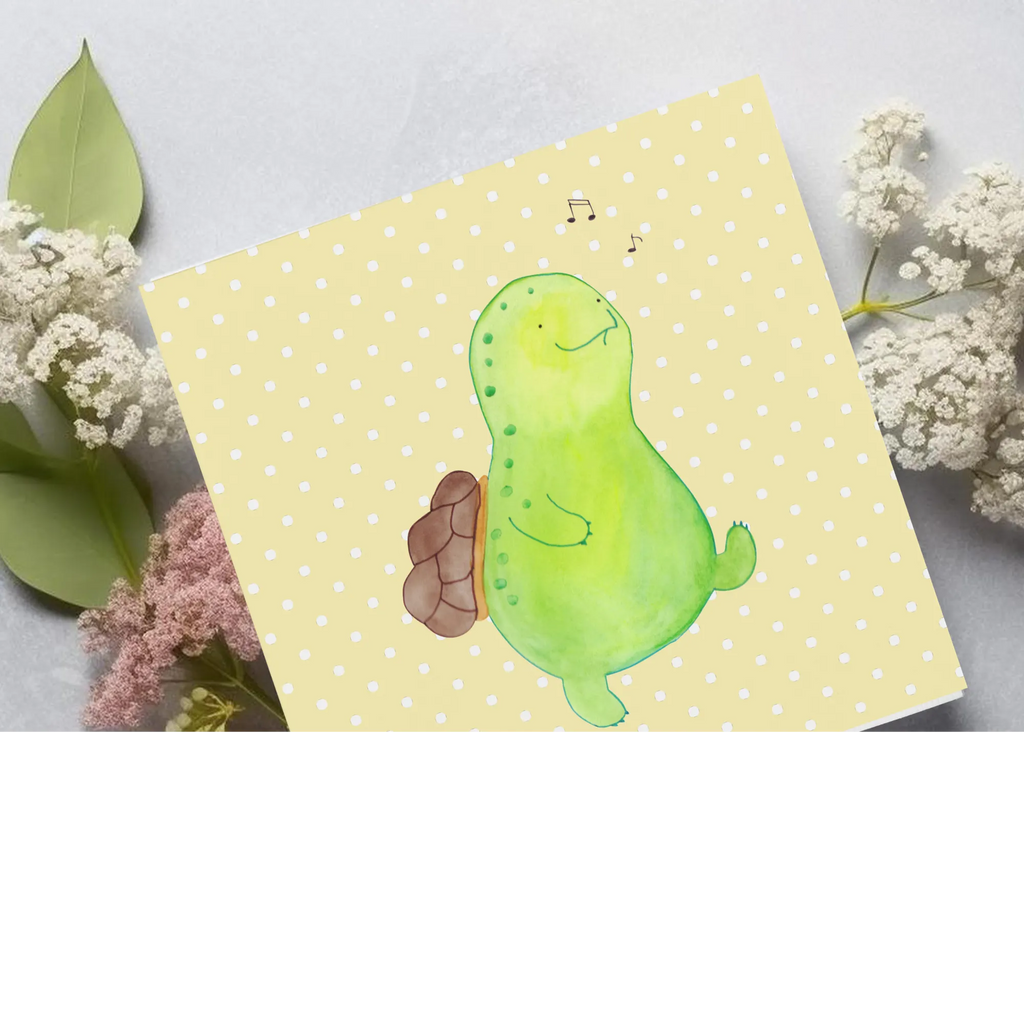 Deluxe Karte Schildkröte Pfeifen Einladungskarte, Geburtstagskarte, Hochzeitskarte, Karte, Hochwertige Grußkarte, Grußkarte, Hochwertige Klappkarte, Klappkarte, Glückwunschkarte, Schildkröte, fröhlich, Lebensfreude, Motivation, Depression, Trennung, Schildi, Neuanfang, Schildkröten, Glück