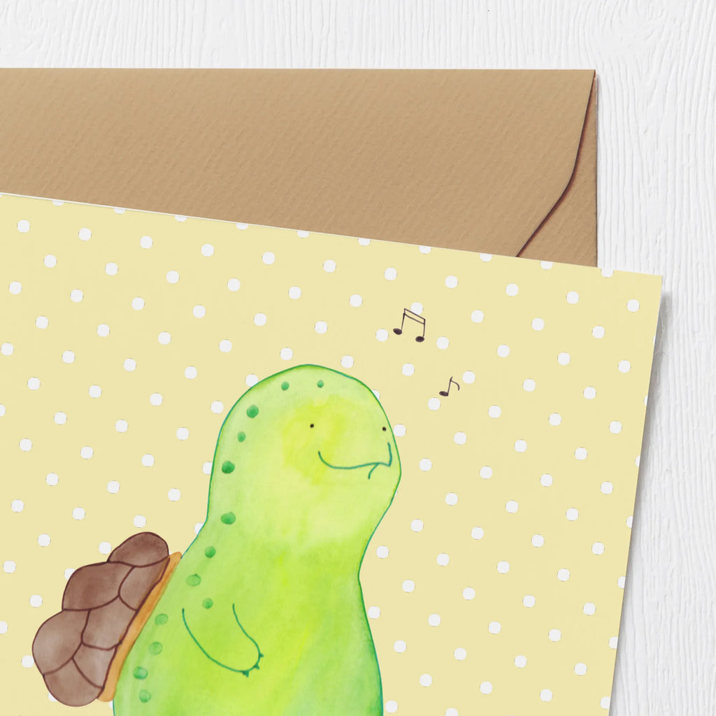 Deluxe Karte Schildkröte Pfeifen Einladungskarte, Geburtstagskarte, Hochzeitskarte, Karte, Hochwertige Grußkarte, Grußkarte, Hochwertige Klappkarte, Klappkarte, Glückwunschkarte, Schildkröte, fröhlich, Lebensfreude, Motivation, Depression, Trennung, Schildi, Neuanfang, Schildkröten, Glück