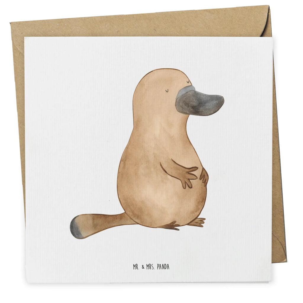 Deluxe Card platypus courage Karte, Hochzeitskarte, Grußkarte, Glückwunschkarte, Hochwertige Grußkarte, Einladungskarte, Geburtstagskarte, Klappkarte, Hochwertige Klappkarte, Meerestiere, Meer, Urlaub, mutig, Mut, Schnabeltier, Neustart, Training, Arbeit, Motivation, Büro, Raodtrip, Schnabeltiere, Neuanfang, Lebensweisheit, Weltreise