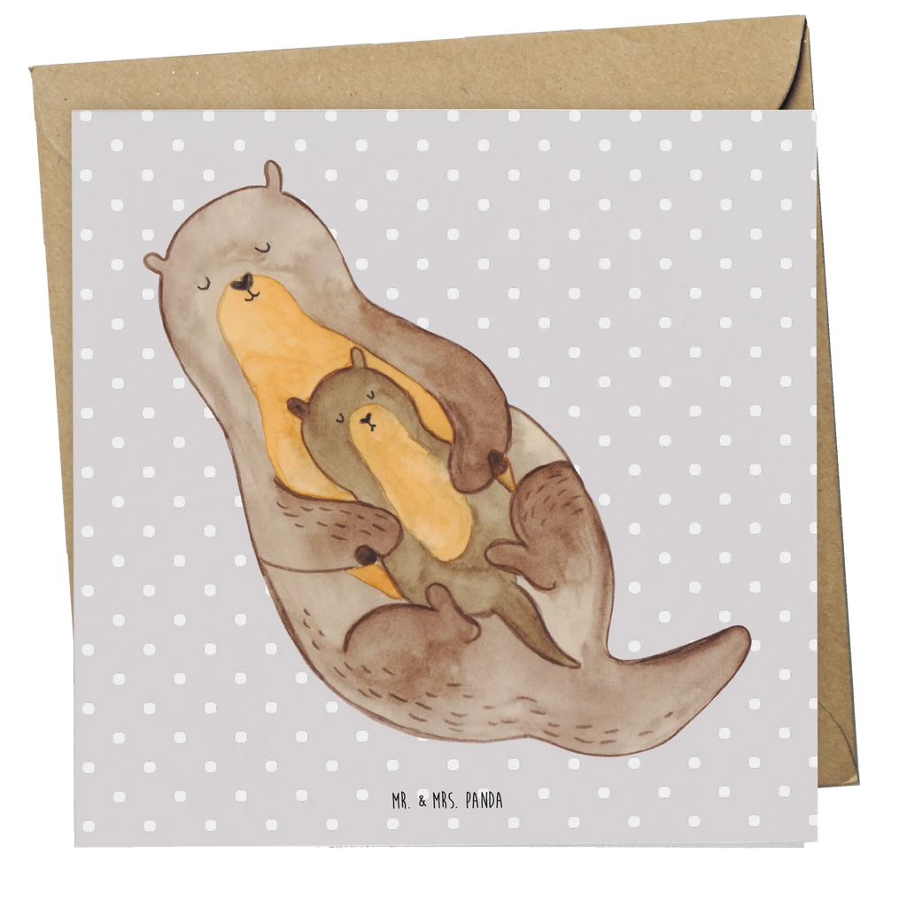 Deluxe Karte Otter Kind Karte, Hochwertige Klappkarte, Grußkarte, Hochzeitskarte, Glückwunschkarte, Einladungskarte, Geburtstagskarte, Hochwertige Grußkarte, Klappkarte, Otter, Fischotter, Seeotter, Otter Seeotter See Otter