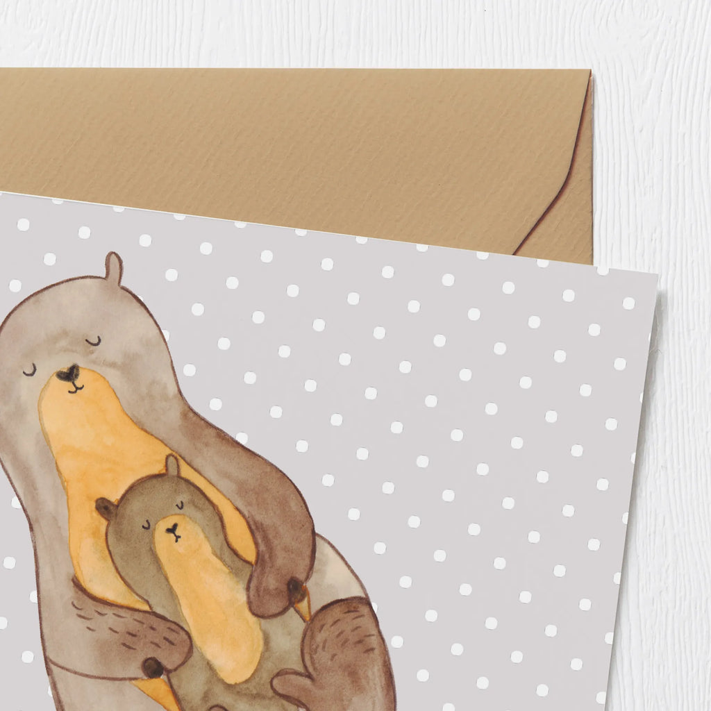 Deluxe Karte Otter Kind Karte, Hochwertige Klappkarte, Grußkarte, Hochzeitskarte, Glückwunschkarte, Einladungskarte, Geburtstagskarte, Hochwertige Grußkarte, Klappkarte, Otter, Fischotter, Seeotter, Otter Seeotter See Otter