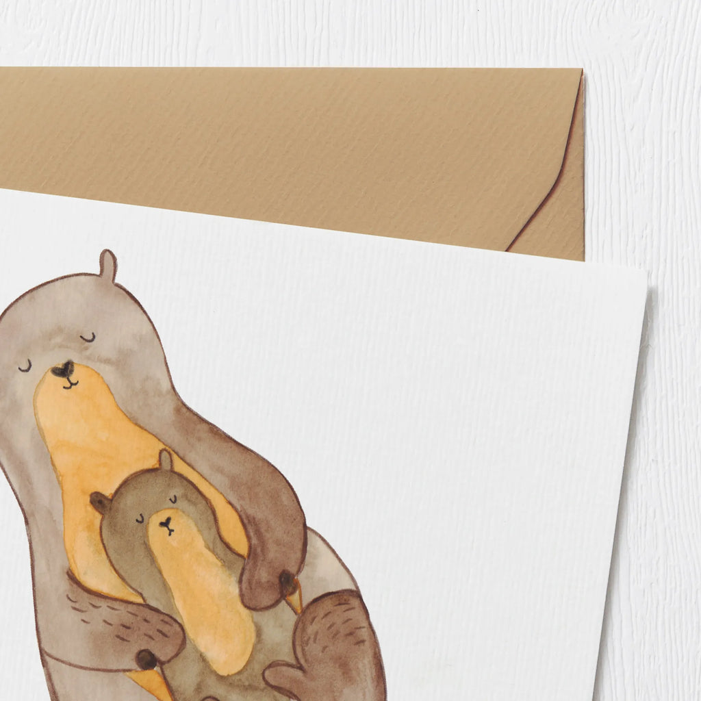 Deluxe Karte Otter Kind Karte, Hochwertige Klappkarte, Grußkarte, Hochzeitskarte, Glückwunschkarte, Einladungskarte, Geburtstagskarte, Hochwertige Grußkarte, Klappkarte, Otter, Fischotter, Seeotter, Otter Seeotter See Otter