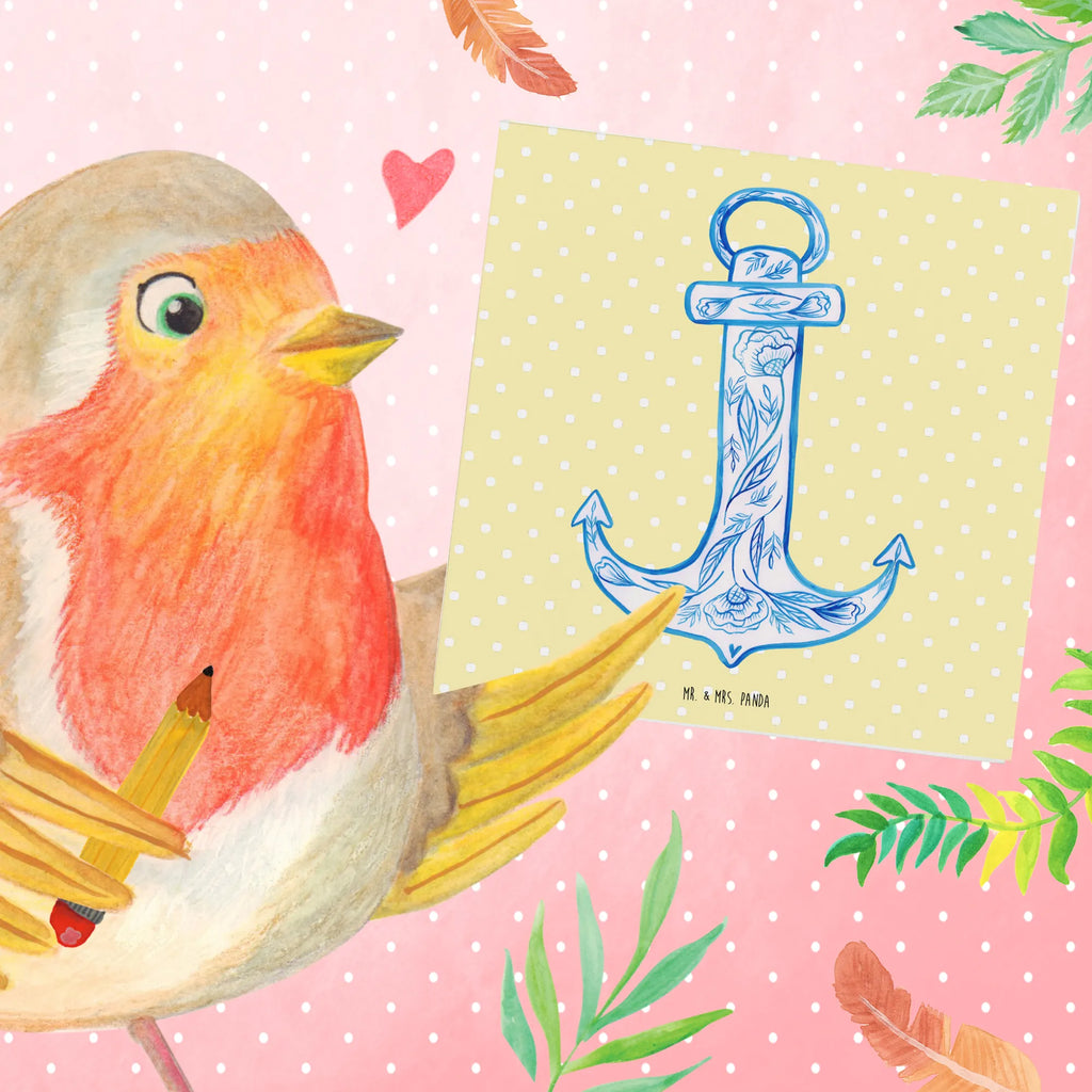 Deluxe Card anchor Blue Karte, Grußkarte, Geburtstagskarte, Einladungskarte, Glückwunschkarte, Hochwertige Grußkarte, Klappkarte, Hochzeitskarte, Hochwertige Klappkarte, Tiermotive, Gute Laune, lustige Sprüche, Tiere