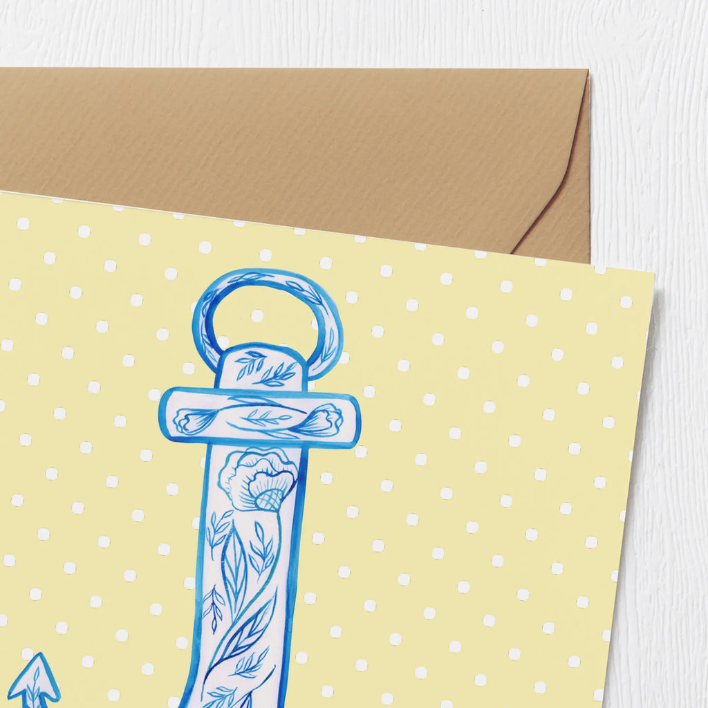 Deluxe Card anchor Blue Karte, Grußkarte, Geburtstagskarte, Einladungskarte, Glückwunschkarte, Hochwertige Grußkarte, Klappkarte, Hochzeitskarte, Hochwertige Klappkarte, Tiermotive, Gute Laune, lustige Sprüche, Tiere