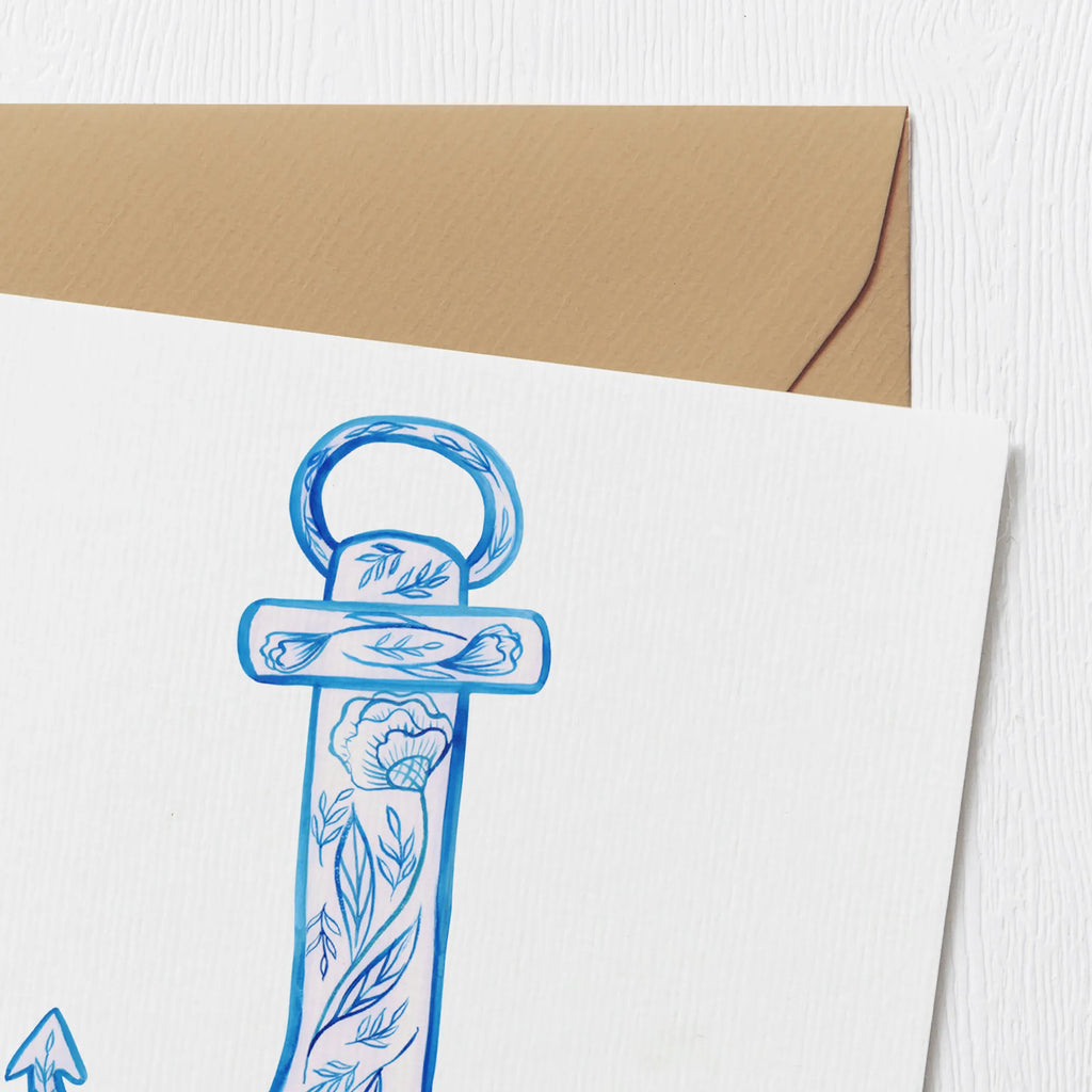 Deluxe Card anchor Blue Karte, Grußkarte, Geburtstagskarte, Einladungskarte, Glückwunschkarte, Hochwertige Grußkarte, Klappkarte, Hochzeitskarte, Hochwertige Klappkarte, Tiermotive, Gute Laune, lustige Sprüche, Tiere