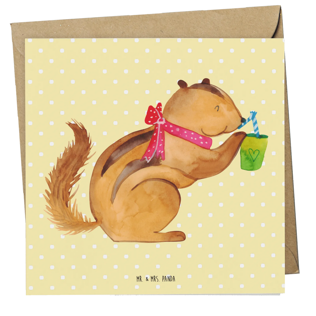 Deluxe Card Squirrel smoothies Einladungskarte, Hochwertige Klappkarte, Hochwertige Grußkarte, Grußkarte, Glückwunschkarte, Karte, Hochzeitskarte, Geburtstagskarte, Klappkarte, Tiermotive, Gute Laune, lustige Sprüche, Tiere, Eichhörnchen, Abnehmen, Green Smoothies, Streifenhörnchen, Diät