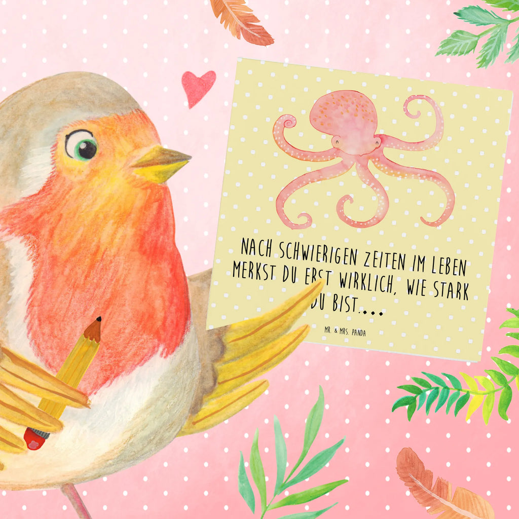 Deluxe Card Squid Klappkarte, Hochwertige Klappkarte, Karte, Grußkarte, Einladungskarte, Hochwertige Grußkarte, Glückwunschkarte, Hochzeitskarte, Geburtstagskarte, Tiermotive, Gute Laune, lustige Sprüche, Tiere, Ozean, Meerestier, Wasser, Krake, Tintenfisch, Meer, Arme