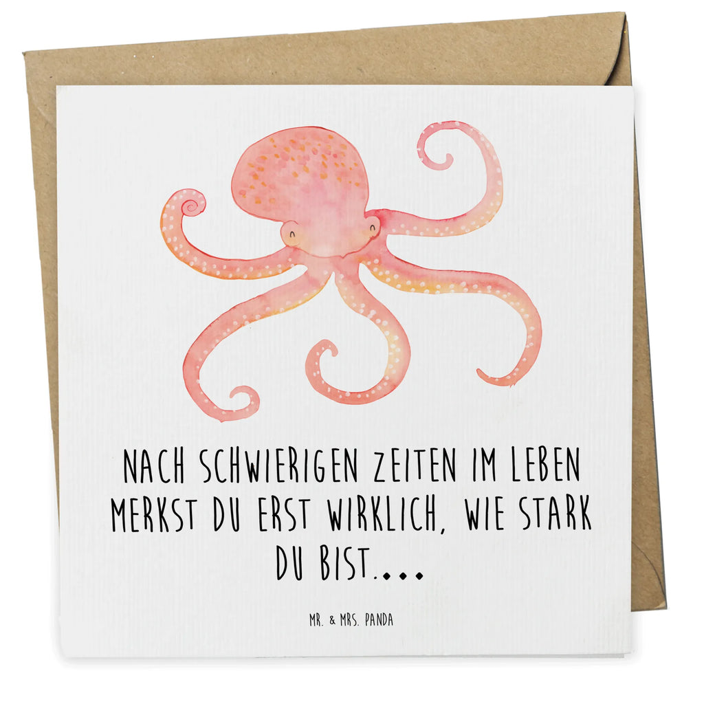 Deluxe Card Squid Klappkarte, Hochwertige Klappkarte, Karte, Grußkarte, Einladungskarte, Hochwertige Grußkarte, Glückwunschkarte, Hochzeitskarte, Geburtstagskarte, Tiermotive, Gute Laune, lustige Sprüche, Tiere, Ozean, Meerestier, Wasser, Krake, Tintenfisch, Meer, Arme