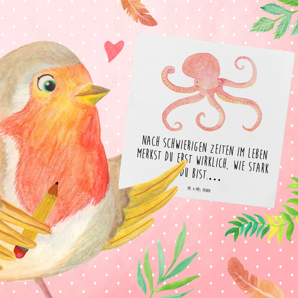 Deluxe Card Squid Klappkarte, Hochwertige Klappkarte, Karte, Grußkarte, Einladungskarte, Hochwertige Grußkarte, Glückwunschkarte, Hochzeitskarte, Geburtstagskarte, Tiermotive, Gute Laune, lustige Sprüche, Tiere, Ozean, Meerestier, Wasser, Krake, Tintenfisch, Meer, Arme