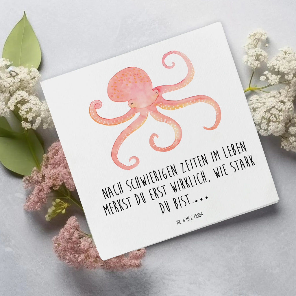 Deluxe Card Squid Klappkarte, Hochwertige Klappkarte, Karte, Grußkarte, Einladungskarte, Hochwertige Grußkarte, Glückwunschkarte, Hochzeitskarte, Geburtstagskarte, Tiermotive, Gute Laune, lustige Sprüche, Tiere, Ozean, Meerestier, Wasser, Krake, Tintenfisch, Meer, Arme