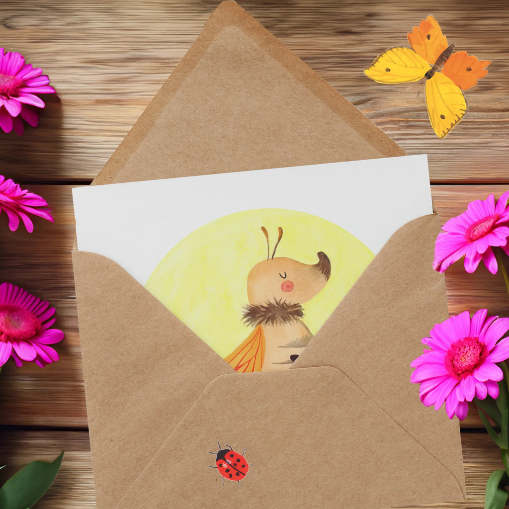 Deluxe Karte Glühwürmchen Geburtstagskarte, Klappkarte, Hochwertige Klappkarte, Hochzeitskarte, Karte, Grußkarte, Hochwertige Grußkarte, Glückwunschkarte, Einladungskarte, Tiermotive, Gute Laune, lustige Sprüche, Tiere, Liebesspruch, Jahrestag, Verlobung, Liebesbeweis, Liebe, Lieblingsmensch, Heiratsantrag, Falter, Glühwurm, magisch, Glühwürmchen, Leuchten
