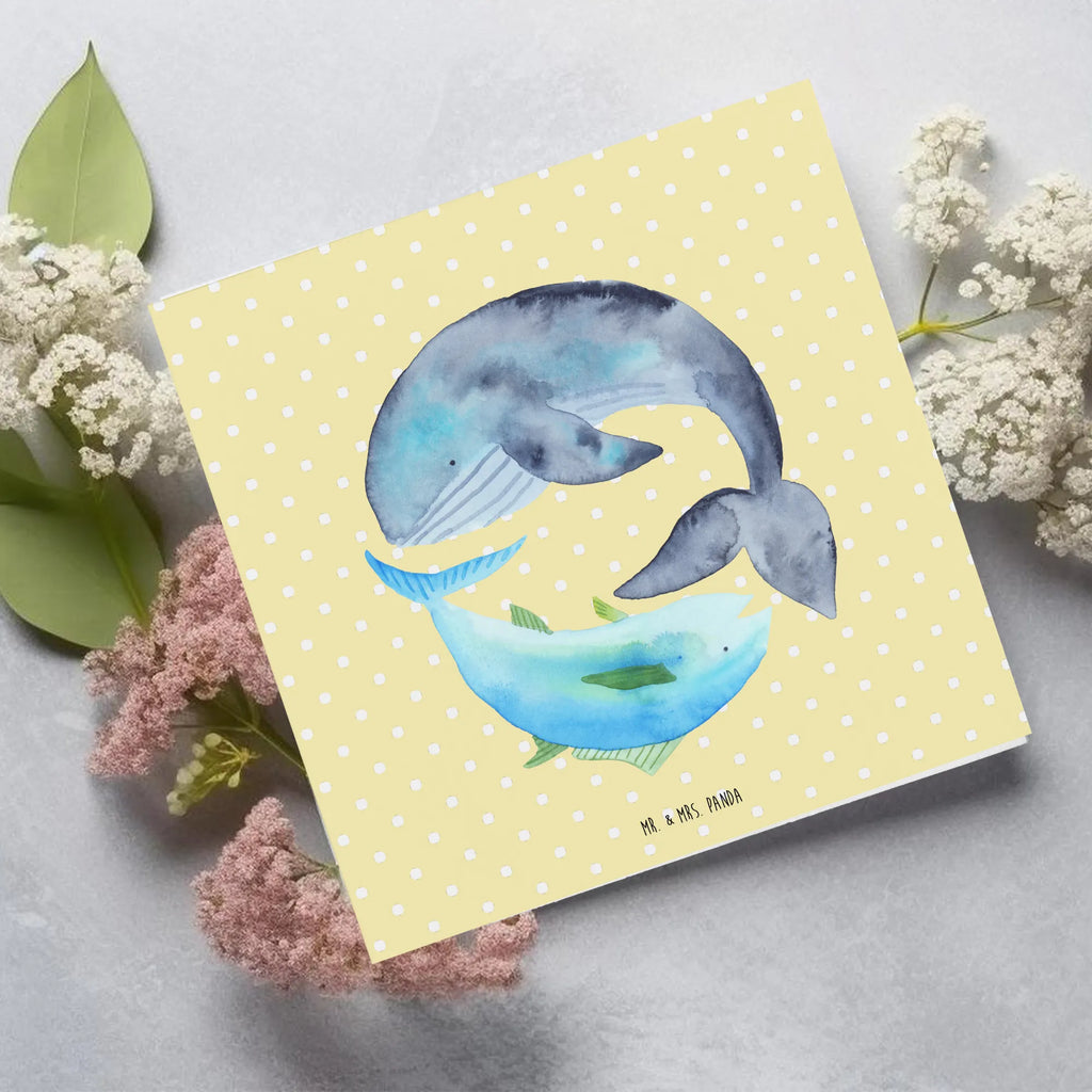 Deluxe Card whale tuna Hochwertige Grußkarte, Karte, Hochzeitskarte, Geburtstagskarte, Klappkarte, Glückwunschkarte, Einladungskarte, Grußkarte, Hochwertige Klappkarte, Tiermotive, Gute Laune, lustige Sprüche, Tiere, Spruch lustig, Wal, Spruch des Tages, Flachwitz, Tunfisch, Witz, Wortwitz lustig, Wahl, Flachwitz Geschenk