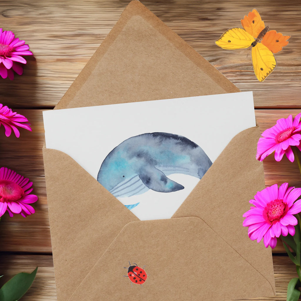 Deluxe Card whale tuna Hochwertige Grußkarte, Karte, Hochzeitskarte, Geburtstagskarte, Klappkarte, Glückwunschkarte, Einladungskarte, Grußkarte, Hochwertige Klappkarte, Tiermotive, Gute Laune, lustige Sprüche, Tiere, Spruch lustig, Wal, Spruch des Tages, Flachwitz, Tunfisch, Witz, Wortwitz lustig, Wahl, Flachwitz Geschenk