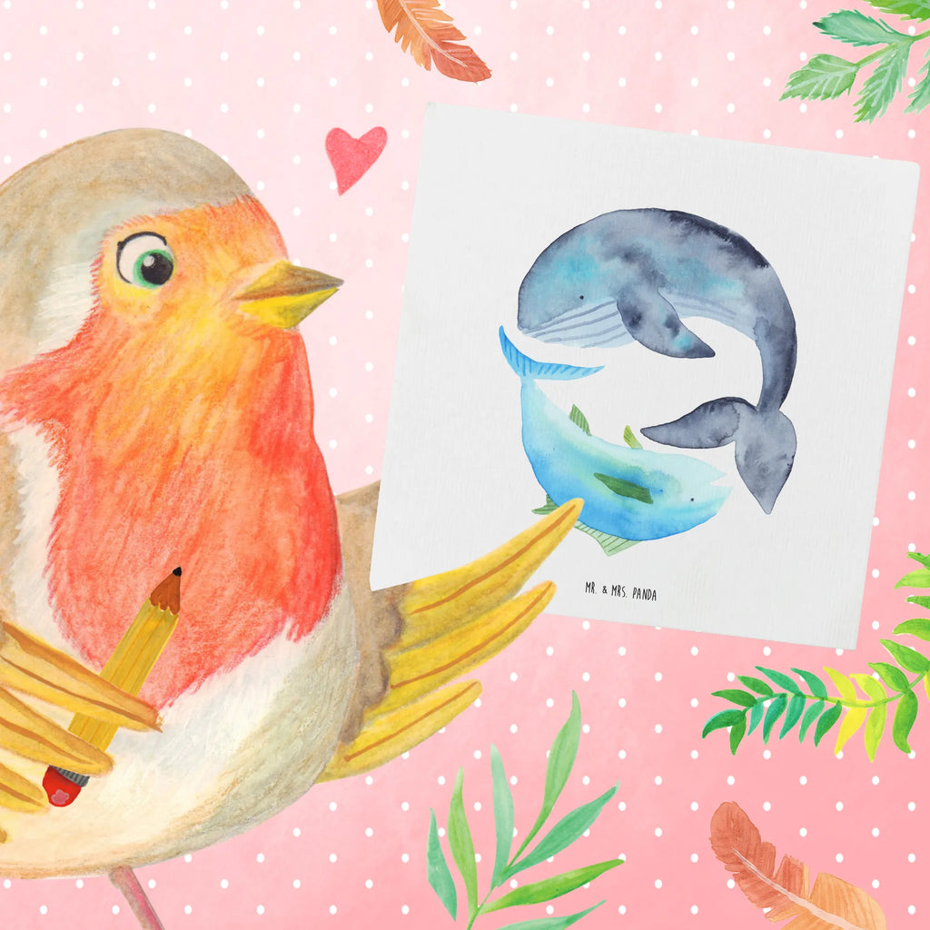 Deluxe Card whale tuna Hochwertige Grußkarte, Karte, Hochzeitskarte, Geburtstagskarte, Klappkarte, Glückwunschkarte, Einladungskarte, Grußkarte, Hochwertige Klappkarte, Tiermotive, Gute Laune, lustige Sprüche, Tiere, Spruch lustig, Wal, Spruch des Tages, Flachwitz, Tunfisch, Witz, Wortwitz lustig, Wahl, Flachwitz Geschenk