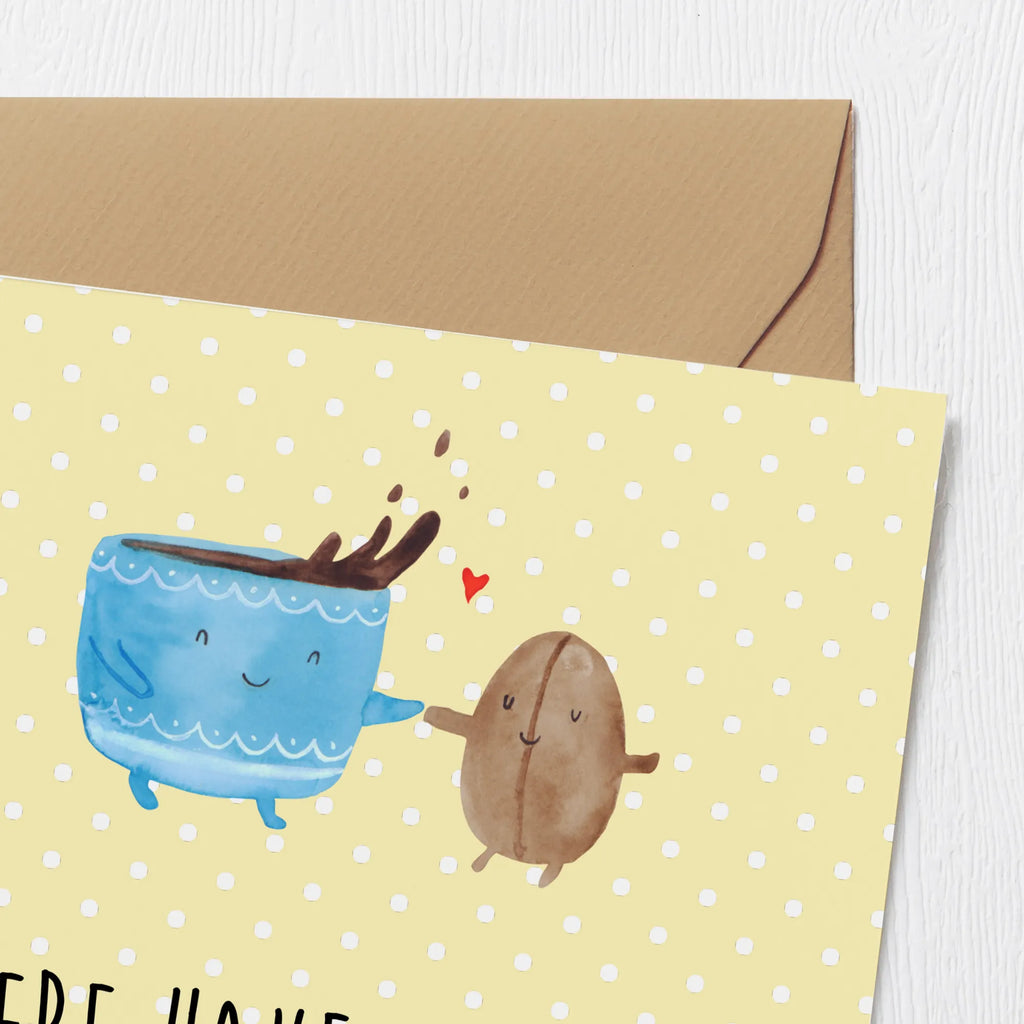 Deluxe Karte Kaffee Bohne Hochzeitskarte, Glückwunschkarte, Hochwertige Grußkarte, Karte, Hochwertige Klappkarte, Einladungskarte, Klappkarte, Grußkarte, Geburtstagskarte, Tiermotive, Gute Laune, lustige Sprüche, Tiere, Genuss, Glück, Kaffeebohne, Kaffee, Zufriedenheit