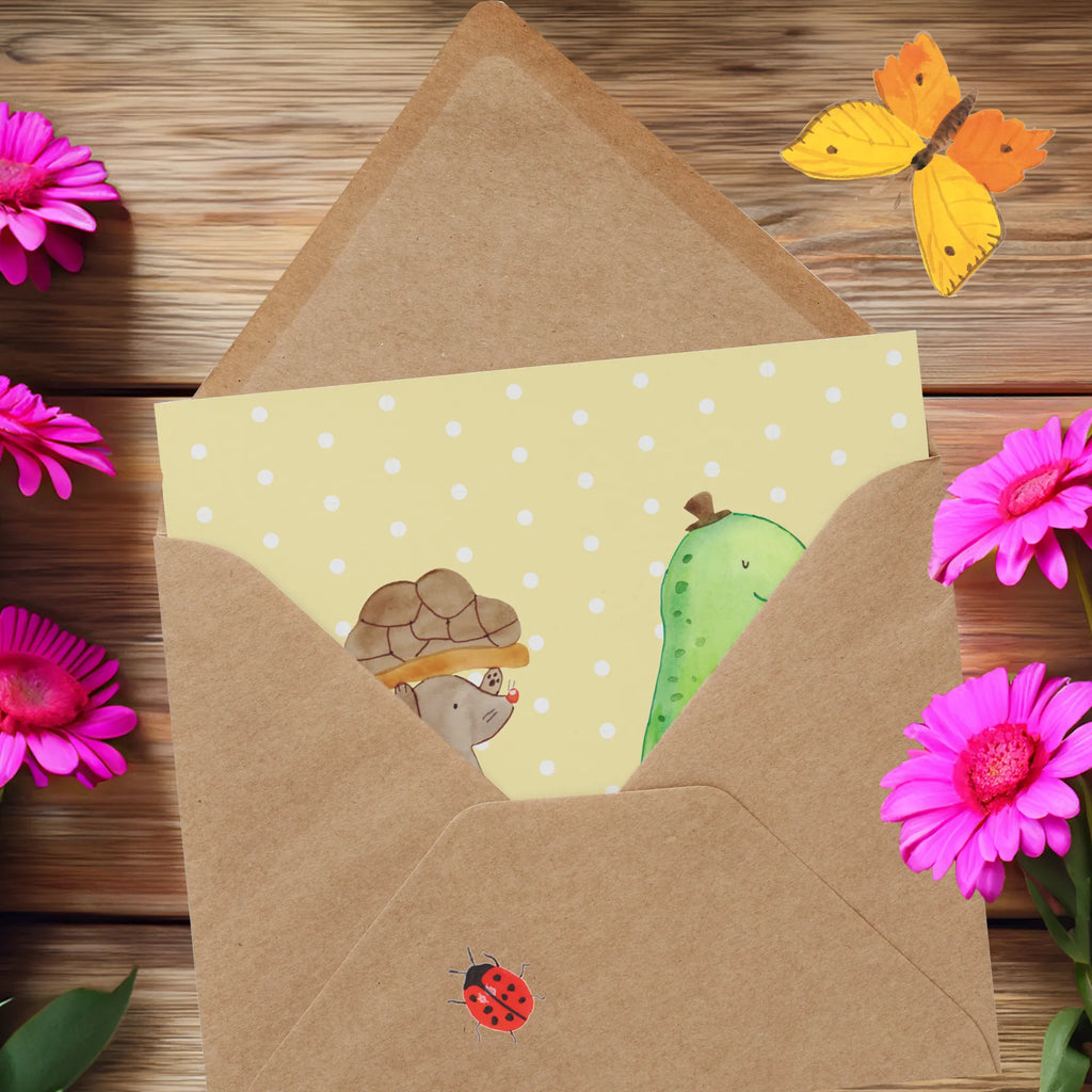 Deluxe Card tortoise Mouse Hochzeitskarte, Grußkarte, Hochwertige Grußkarte, Hochwertige Klappkarte, Klappkarte, Karte, Geburtstagskarte, Einladungskarte, Glückwunschkarte, Schildkröte, beste Freunde, Freundinnen, beste Freundinnen, Maus, Freunde