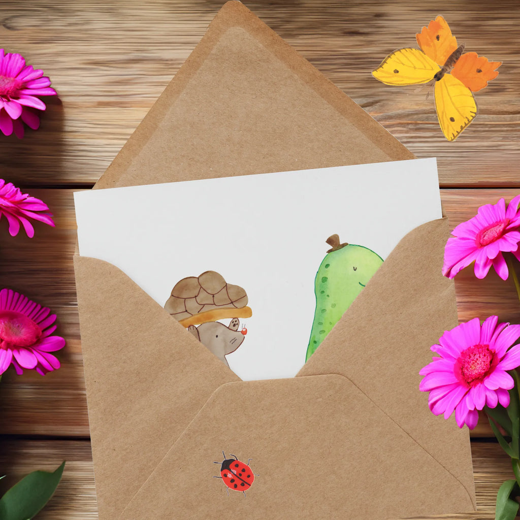 Deluxe Card tortoise Mouse Hochzeitskarte, Grußkarte, Hochwertige Grußkarte, Hochwertige Klappkarte, Klappkarte, Karte, Geburtstagskarte, Einladungskarte, Glückwunschkarte, Schildkröte, beste Freunde, Freundinnen, beste Freundinnen, Maus, Freunde