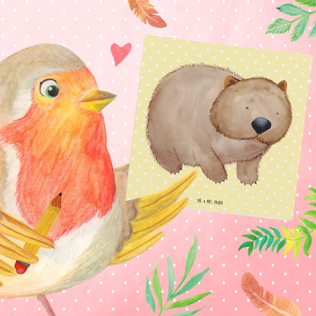 Deluxe Card Wombat Hochzeitskarte, Einladungskarte, Geburtstagskarte, Glückwunschkarte, Karte, Grußkarte, Hochwertige Grußkarte, Hochwertige Klappkarte, Klappkarte, Tiermotive, Gute Laune, lustige Sprüche, Tiere, Motivation, Wombat, Spruch, Das Leben ist schön, Australien