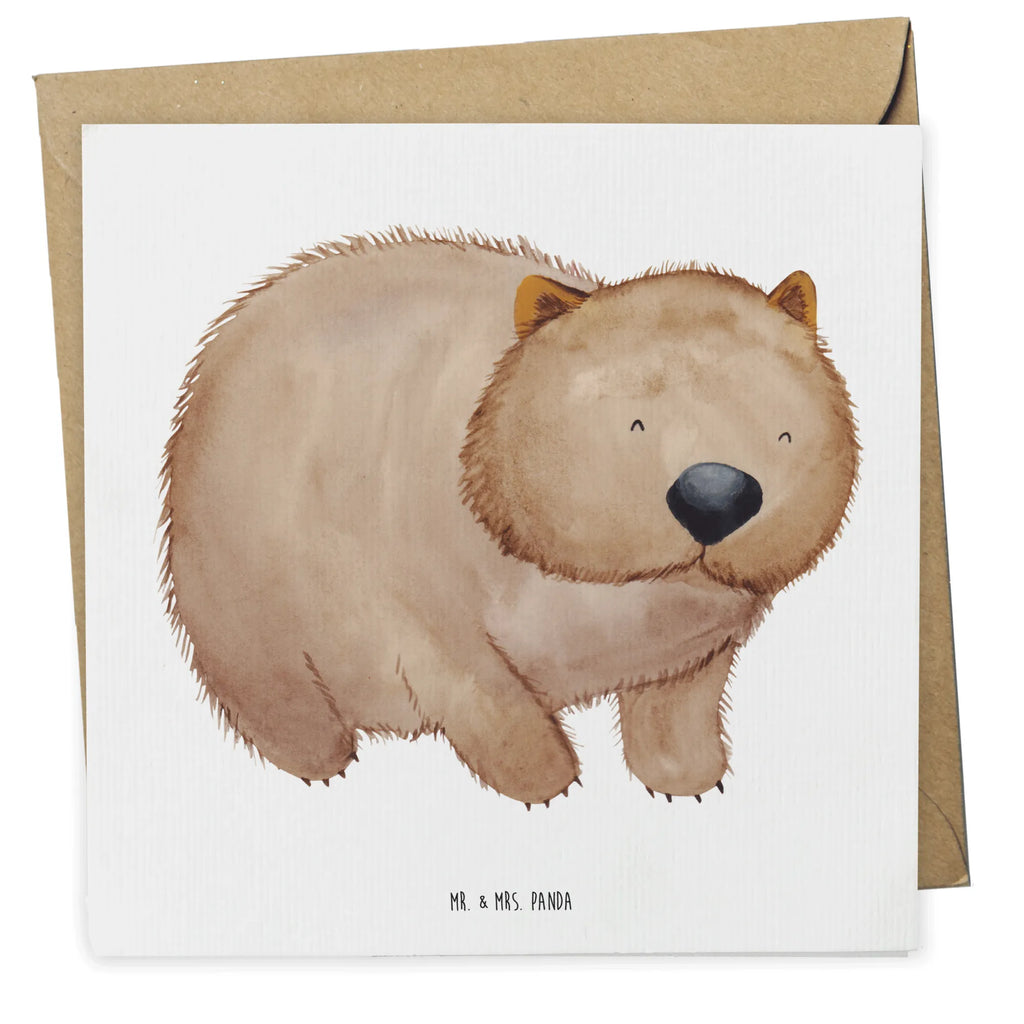 Deluxe Card Wombat Hochzeitskarte, Einladungskarte, Geburtstagskarte, Glückwunschkarte, Karte, Grußkarte, Hochwertige Grußkarte, Hochwertige Klappkarte, Klappkarte, Tiermotive, Gute Laune, lustige Sprüche, Tiere, Motivation, Wombat, Spruch, Das Leben ist schön, Australien