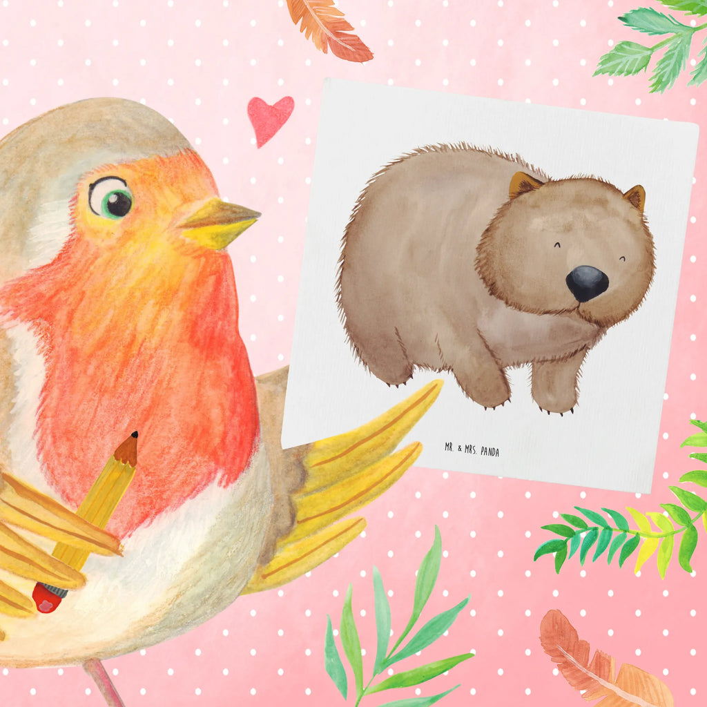 Deluxe Card Wombat Hochzeitskarte, Einladungskarte, Geburtstagskarte, Glückwunschkarte, Karte, Grußkarte, Hochwertige Grußkarte, Hochwertige Klappkarte, Klappkarte, Tiermotive, Gute Laune, lustige Sprüche, Tiere, Motivation, Wombat, Spruch, Das Leben ist schön, Australien