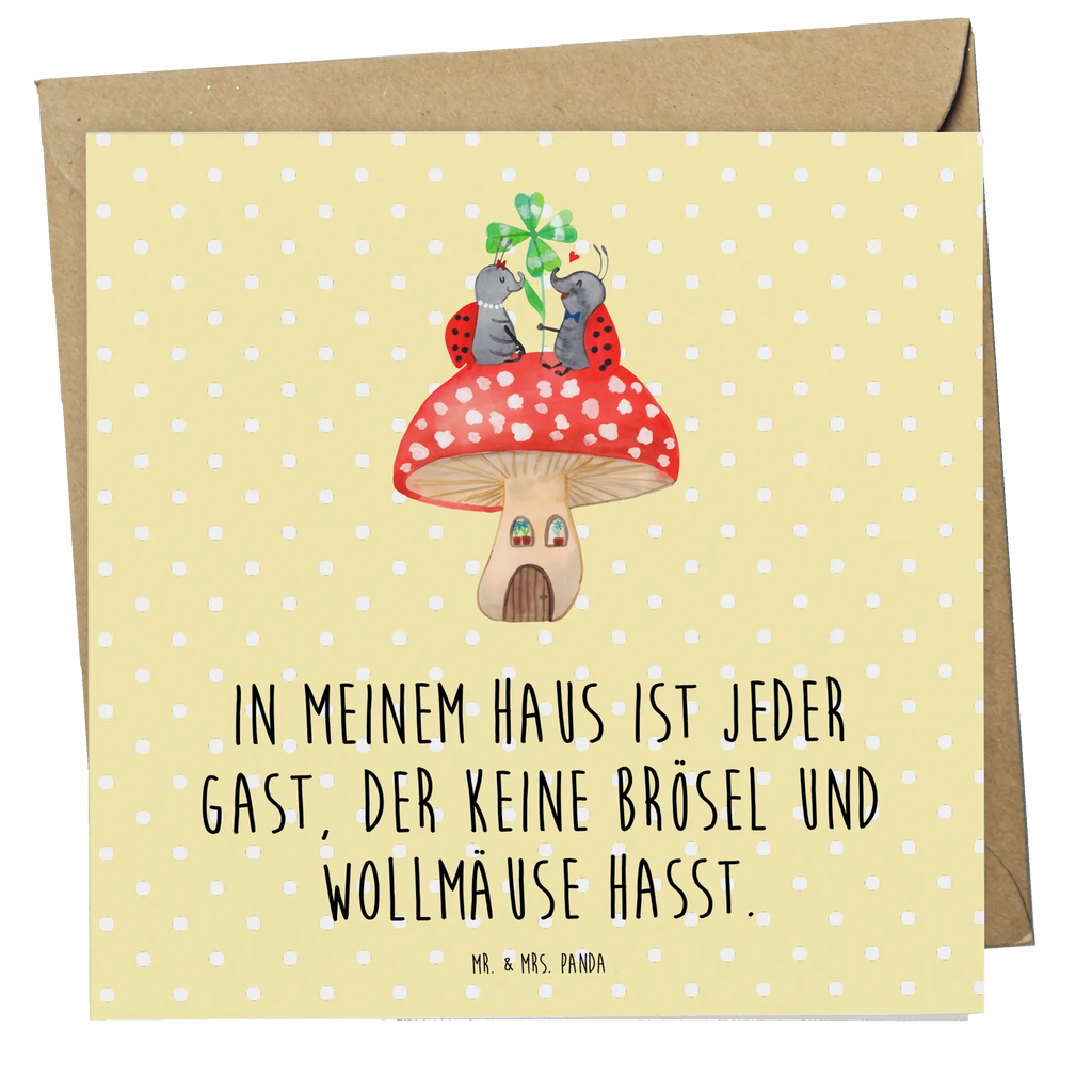 Deluxe Card ladybug toadstool Grußkarte, Hochwertige Grußkarte, Karte, Einladungskarte, Glückwunschkarte, Hochzeitskarte, Hochwertige Klappkarte, Klappkarte, Geburtstagskarte, Tiermotive, Gute Laune, lustige Sprüche, Tiere, zuhause, Marienkäfer, Haus, Fleigenpilzhaus, Wohnung, Fliegenpilz